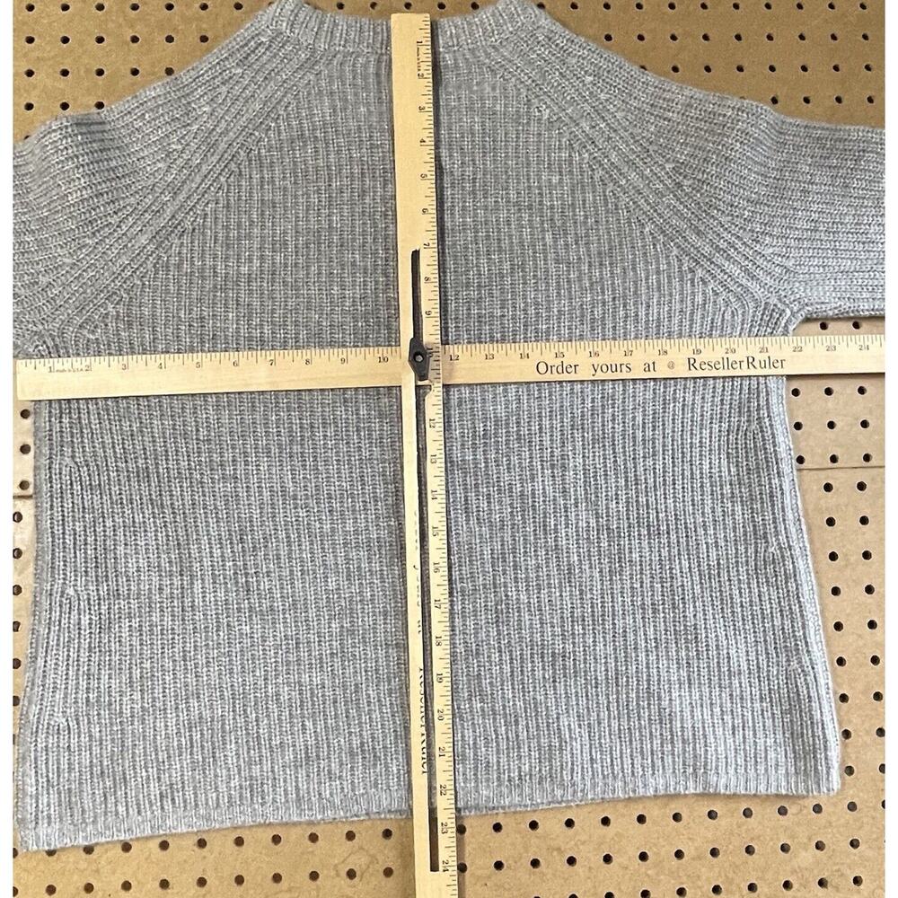 NWOT Jenni Kayne Sweater Womens Large Gray Pure Cashmere Fisherman Crewneck Knit - Picture 6 of 8